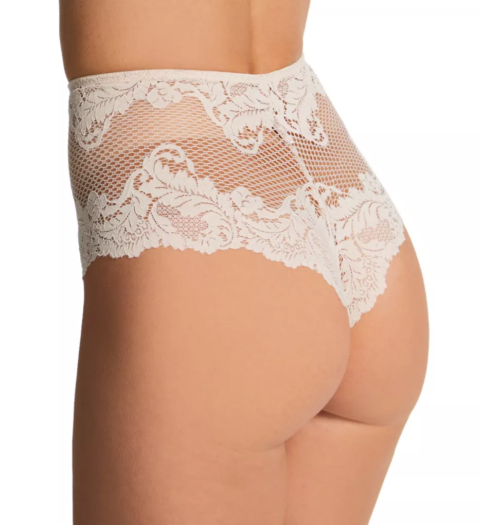Lace Allure High Waist Thong Panty Soft Shell L