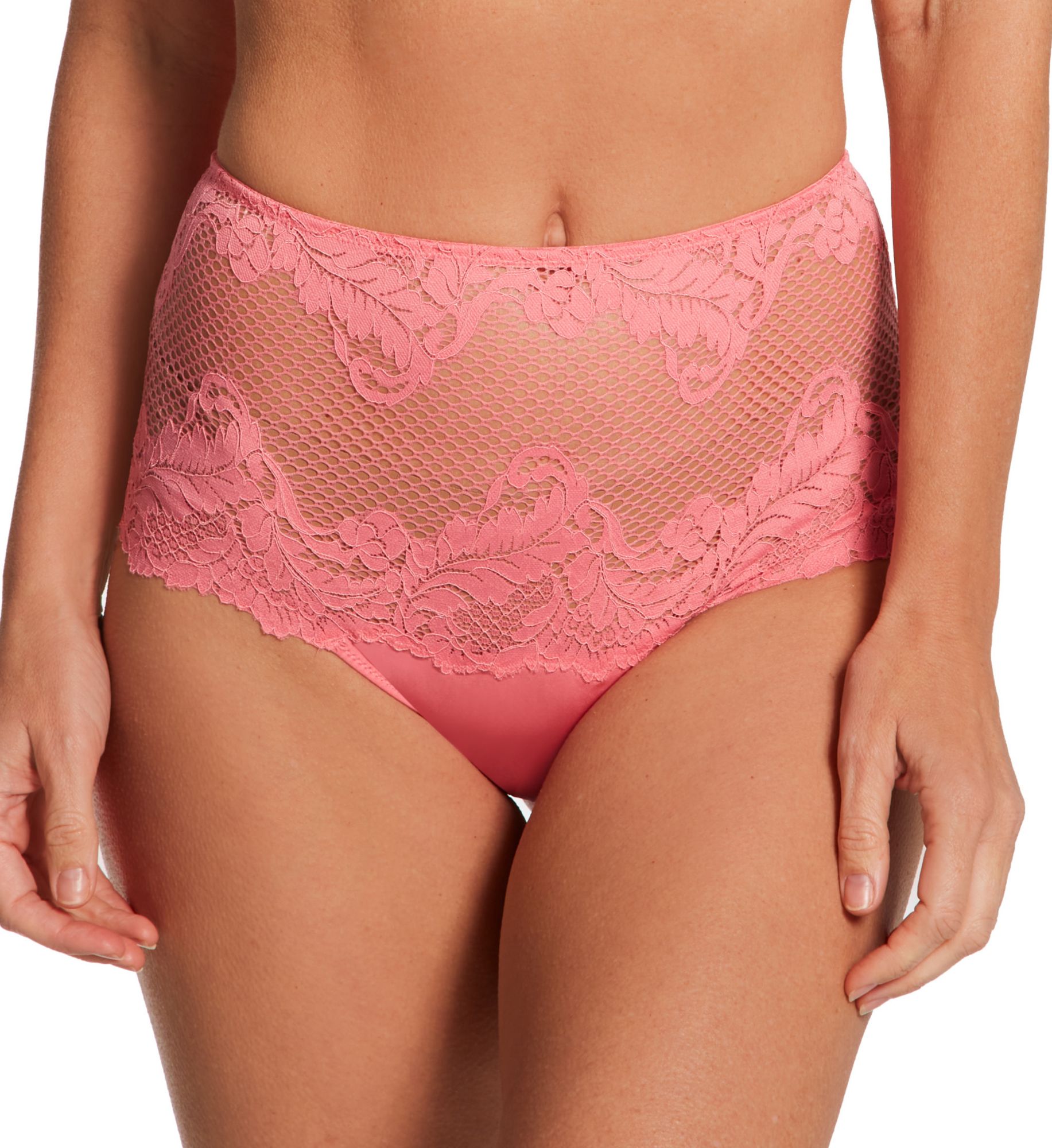 Le Mystere Lace Allure High Waist Thong Panty Blossom M  - Image 1