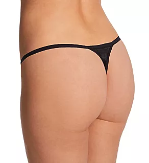Shimmer Mesh Thong Panty Black XL