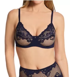 Lace Allure Unlined Bra Evening Blue 32C