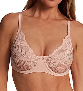 Lace Allure Unlined Bra Pale Peach 36F