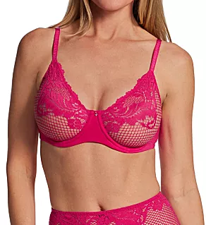 Lace Allure Unlined Bra Pink Daiquiri 36C