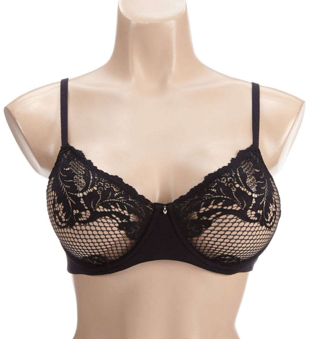 Le Mystere Lace Allure Unlined Bra Black 32D  - Image 1