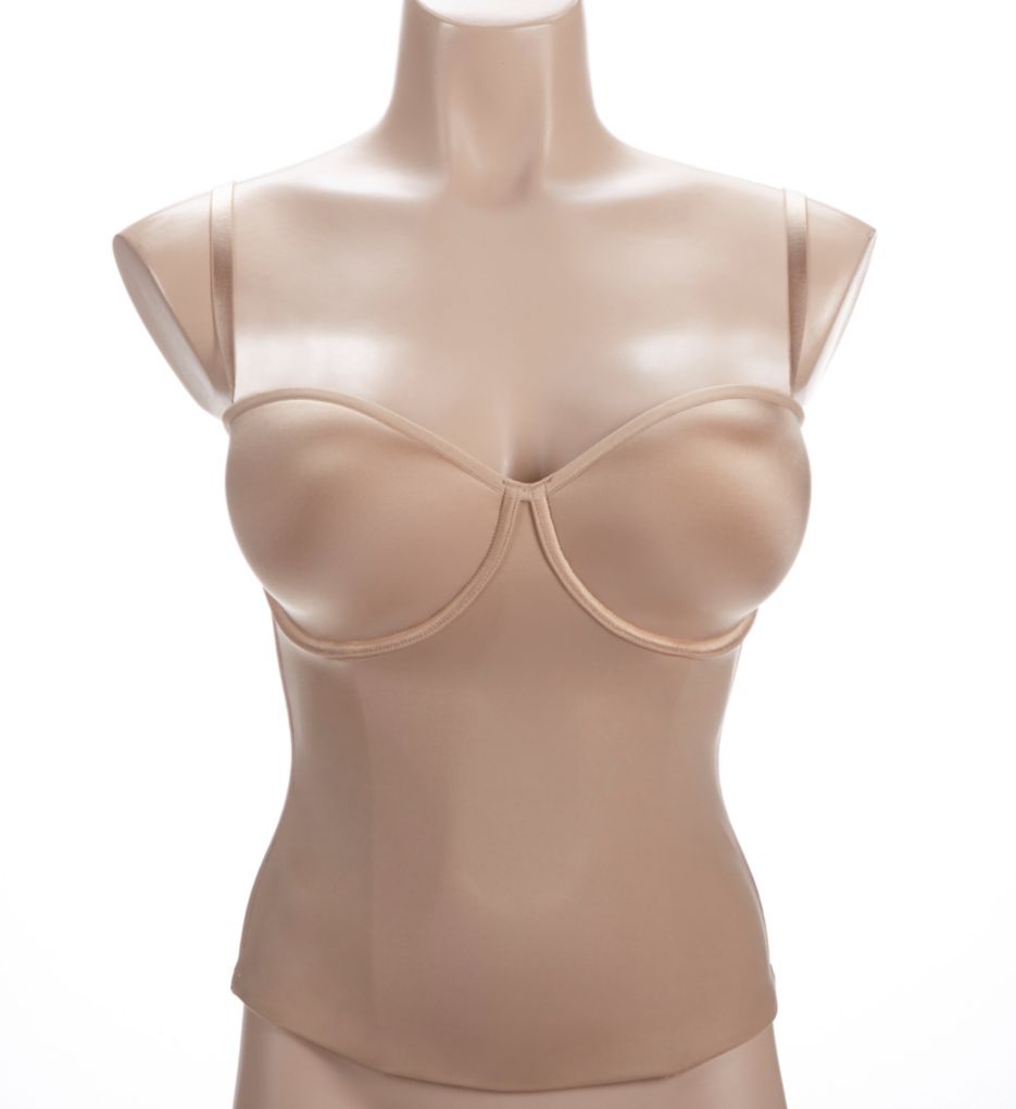 Soiree Longline Bustier Convertible Bra Natural 32C by Le Mystere