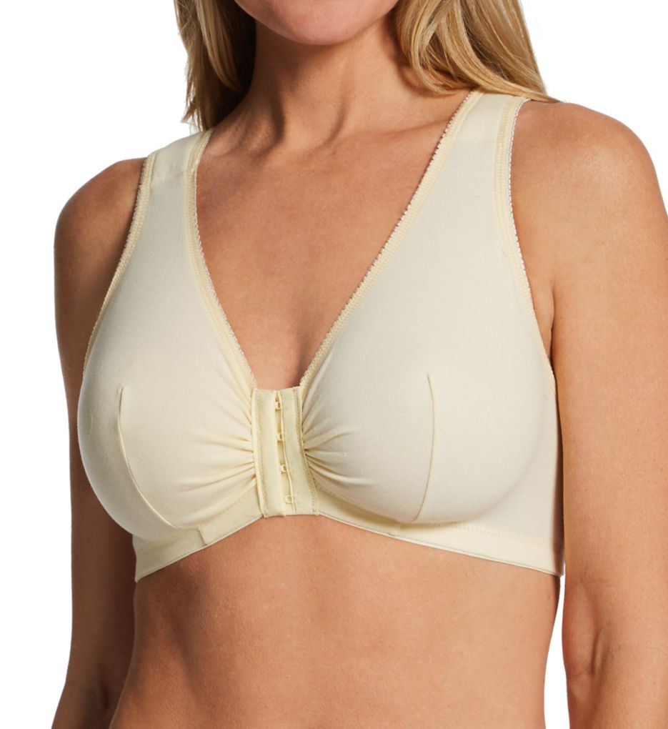 Leading Lady Women's Meryl Front Close Sleep & Leisure Bra in Gold | Maternity | Plus Size 36F/G/H | HerRoom.com