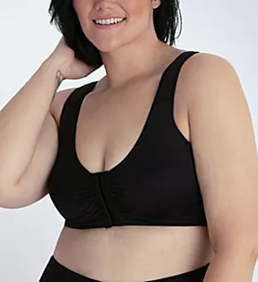 Laurel Seamless Front Closure Bra Black Onyx 2X