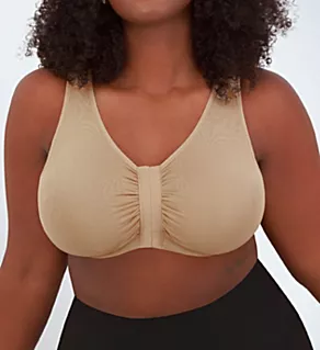 Laurel Seamless Front Closure Bra Salt Beige M