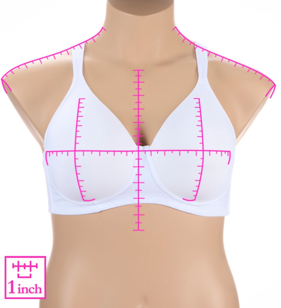 Leading Lady 5042 Molded Soft Cup Wire Free Bra 38B White