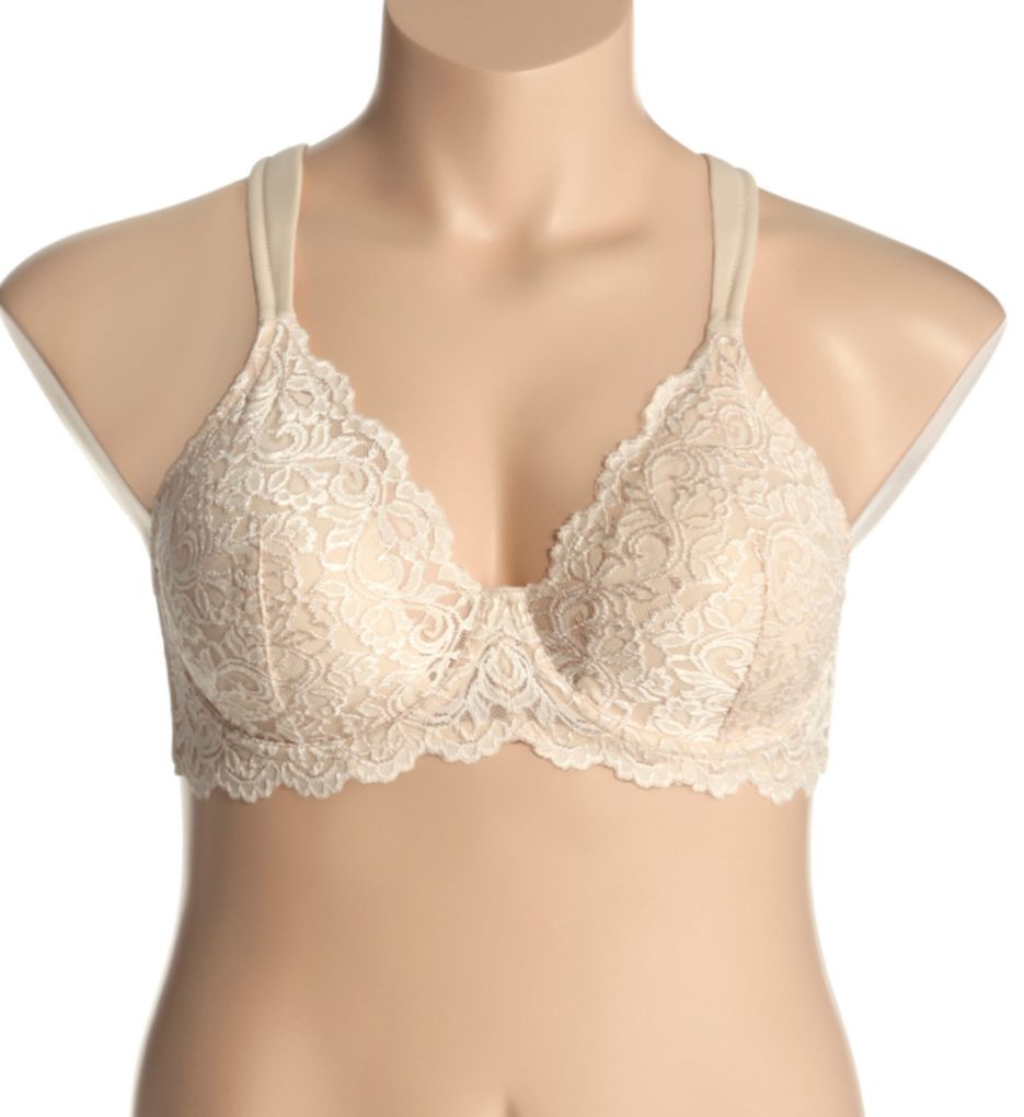 Ava Scallop Lace Cup Underwire Bra White 36G by Leading Lady