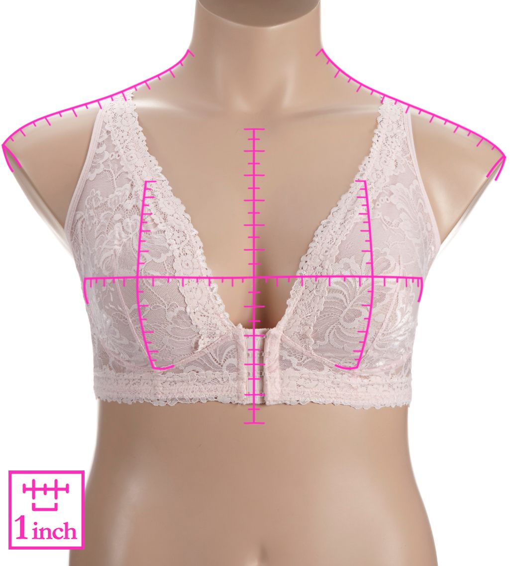 Leading Lady Nora Lace Wirefree Front Closure Bralette 5071 - Image 3