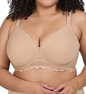 Chloe Lace Band Molded Underwire T-Shirt Bra Sand 48DD
