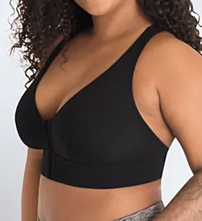 Greta Front Close Crossback Bra Black 2X