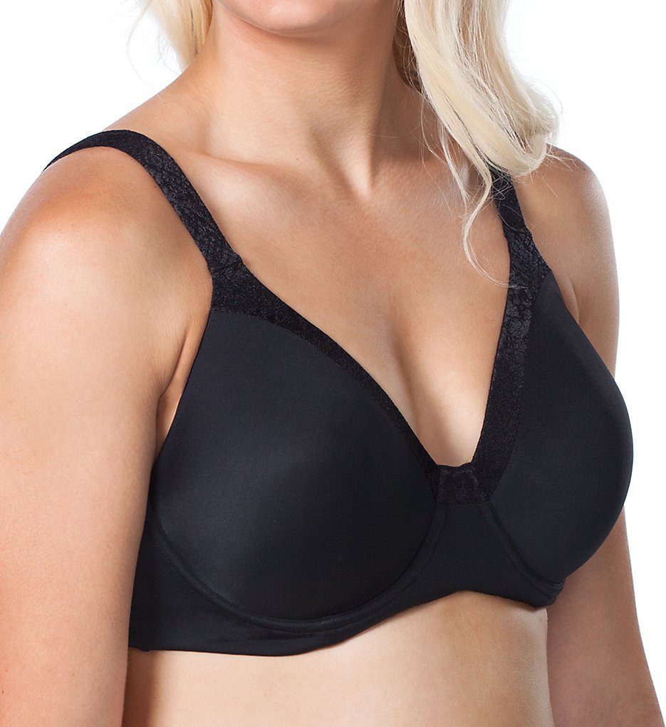 Leading Lady >> Leading Lady 5210 Luxe Body Side Smoothing Underwire T-Shirt Bra (Black 36C)