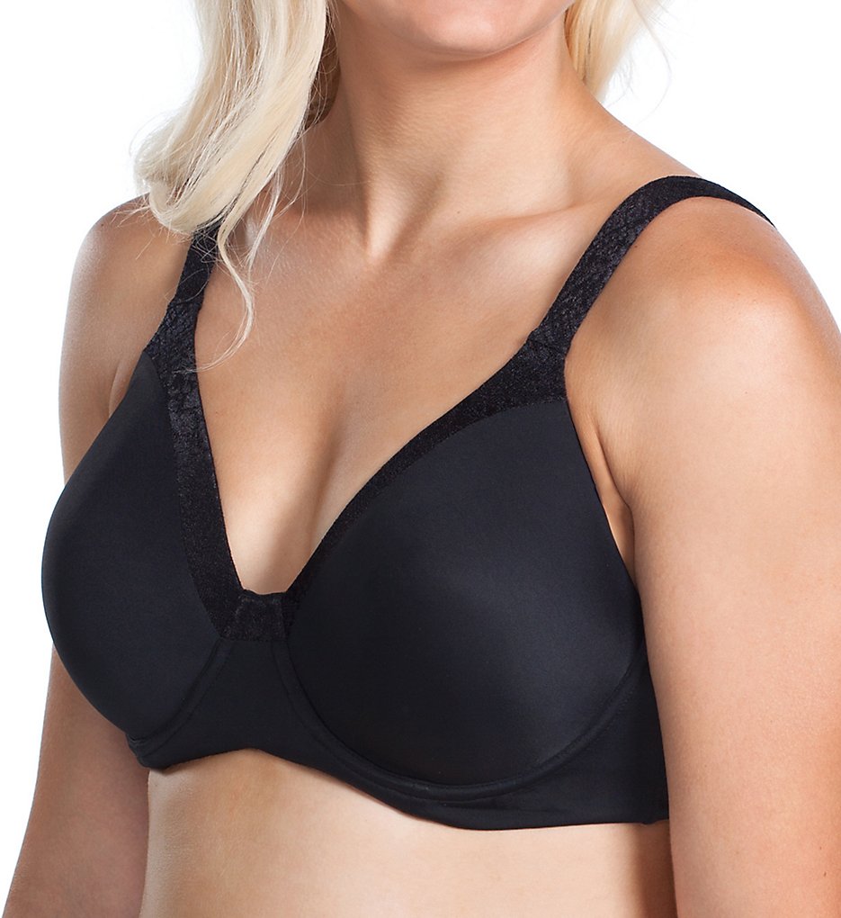Leading Lady : Leading Lady 5211 Luxe Body Side Smoothing Wirefree T-Shirt Bra (Black 40D)