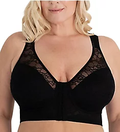Grace Lace Covered Wirefree Posture Back Bra Black 34C