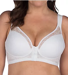 Grace Lace Covered Wirefree Posture Back Bra White 34C