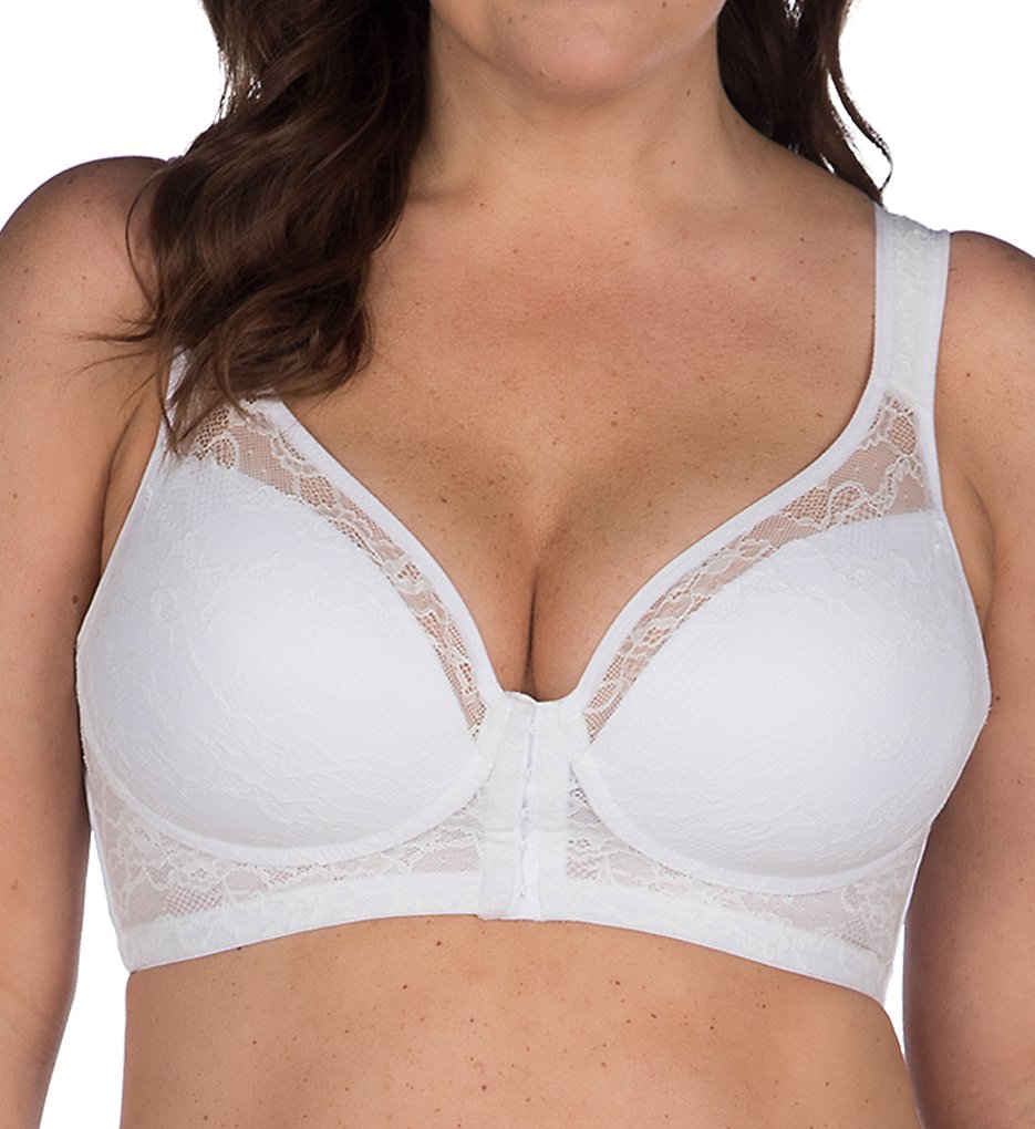 Leading Lady - Leading Lady 5230 Lace Covered Wirefree Posture Back Bra (White 34B)