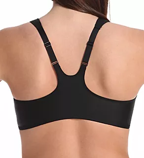 Brigitte Full Figure Front Close Racerback Bra Black 38B