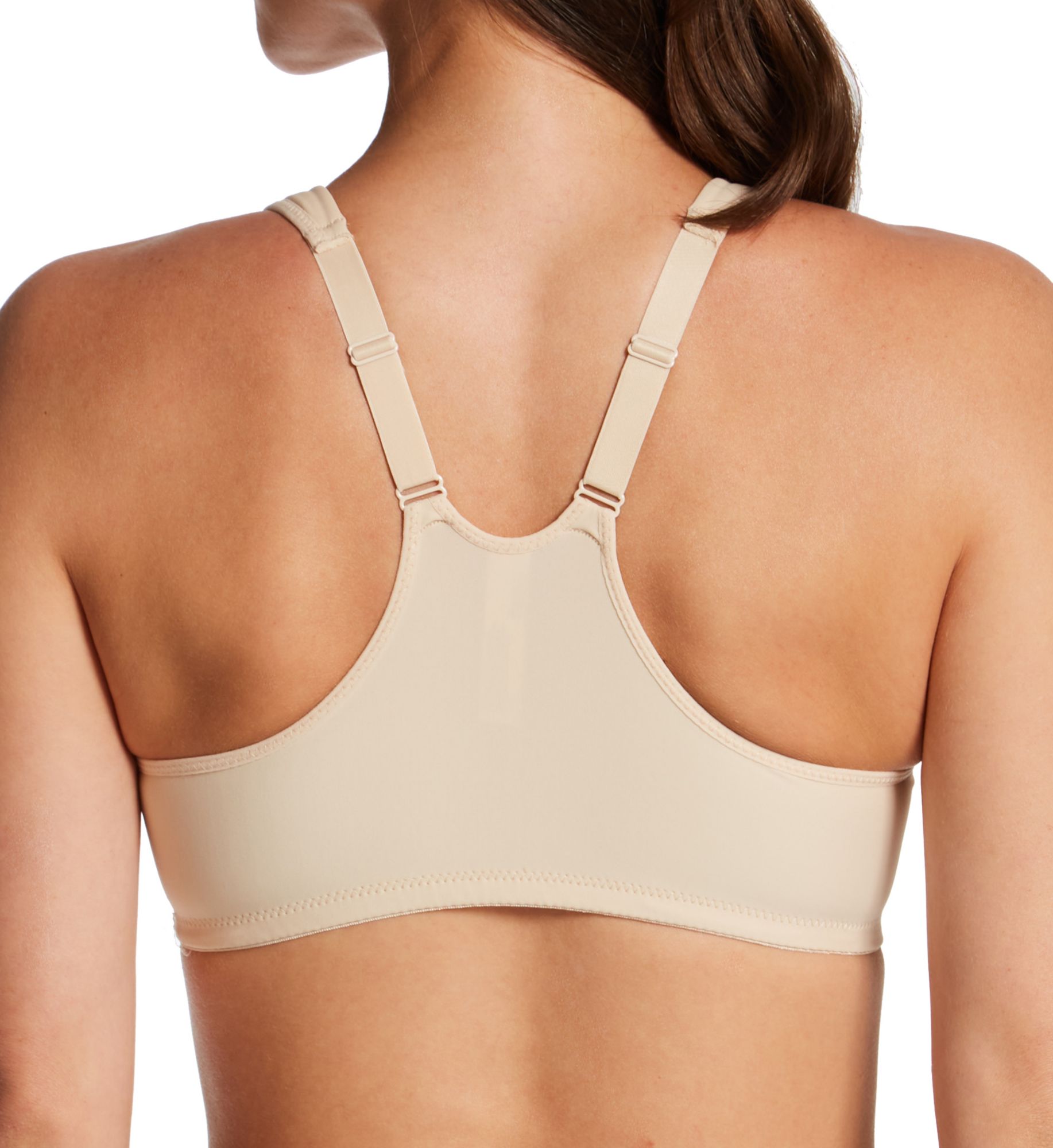 Leading Lady Brigitte Full Figure Front Close Racerback Bra Nude 44D  - Image 2