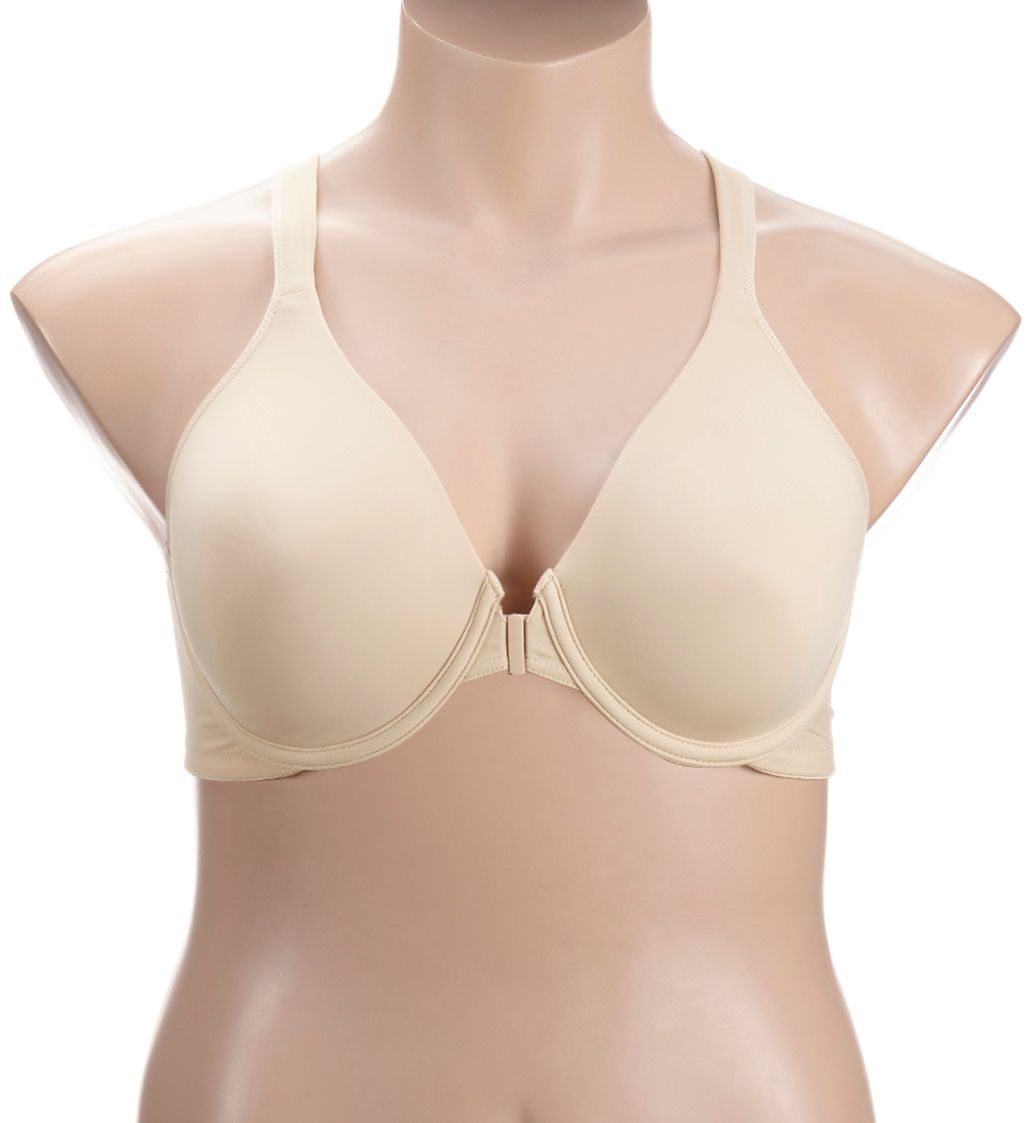 Leading Lady Brigitte Full Figure Front Close Racerback Bra Nude 44D  - Image 1