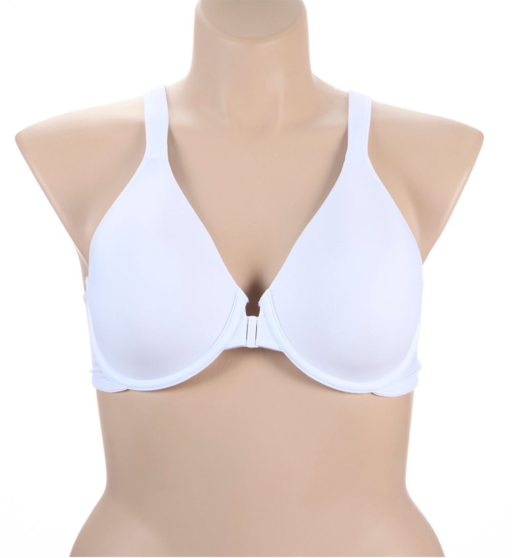 Leading Lady Brigitte Full Figure Front Close Racerback Bra White 44G  - Image 1