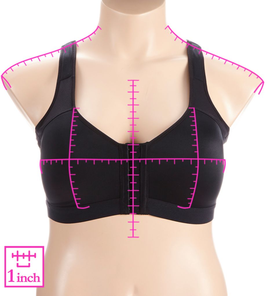 Leading Lady The Lora - Back Smoothing Lace Front-closure Bra In Black,  Size: 42a : Target