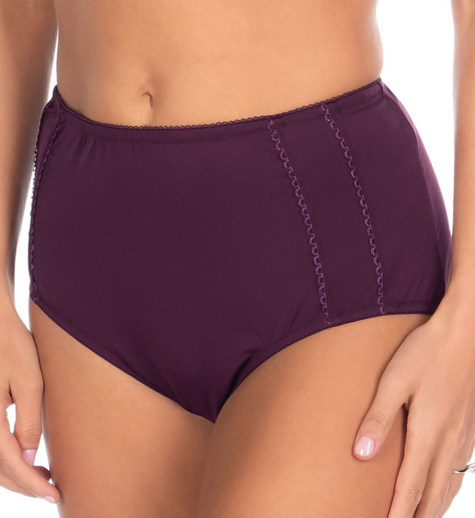 Leading Lady (2174673): Leading Lady 5800 Cooling Full Coverage Brief Panty (Blackberry Wine 11)