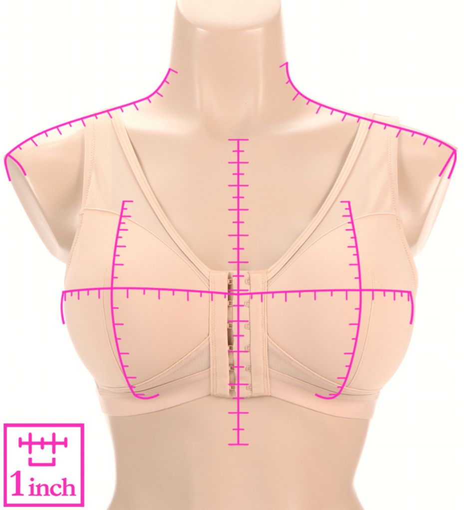 Leading Lady Zoey Wireless Mesh Front Closure Bra 5972 - Image 3