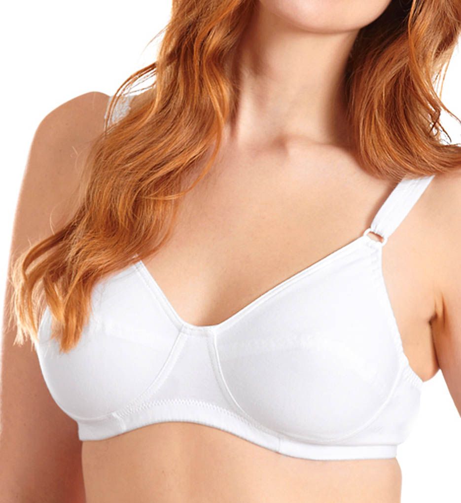Leading Lady : Leading Lady 600 Latex Free Cotton Soft Cup Bra (White 42DD)