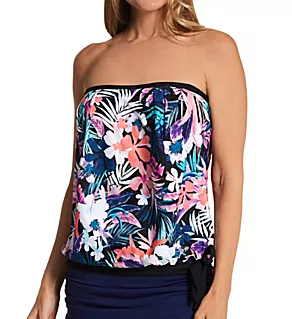 Barbados Breeze Coral Gables Tankini Swim Top Black Sand 12