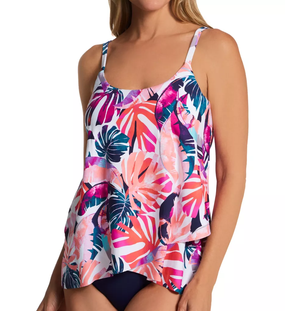 La Blanca Coastal Palms Halter Tankini Top - Key West Swimwear