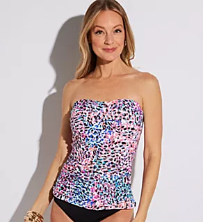 Jungle Safari Bimini Bandini Swim Top White Multi 6