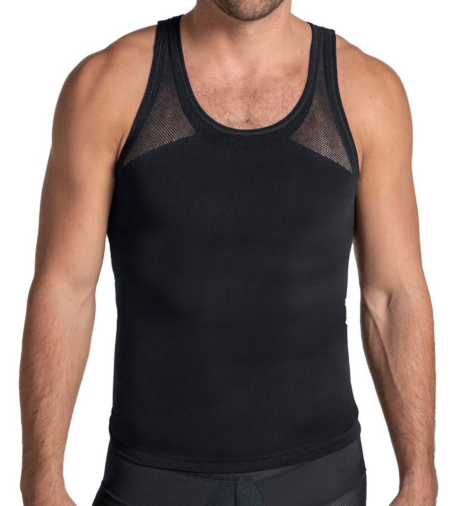 LEO Moderate Compression Shirt for Men - Slimming Tank Tops Undershirt  Black at  Men's Clothing store