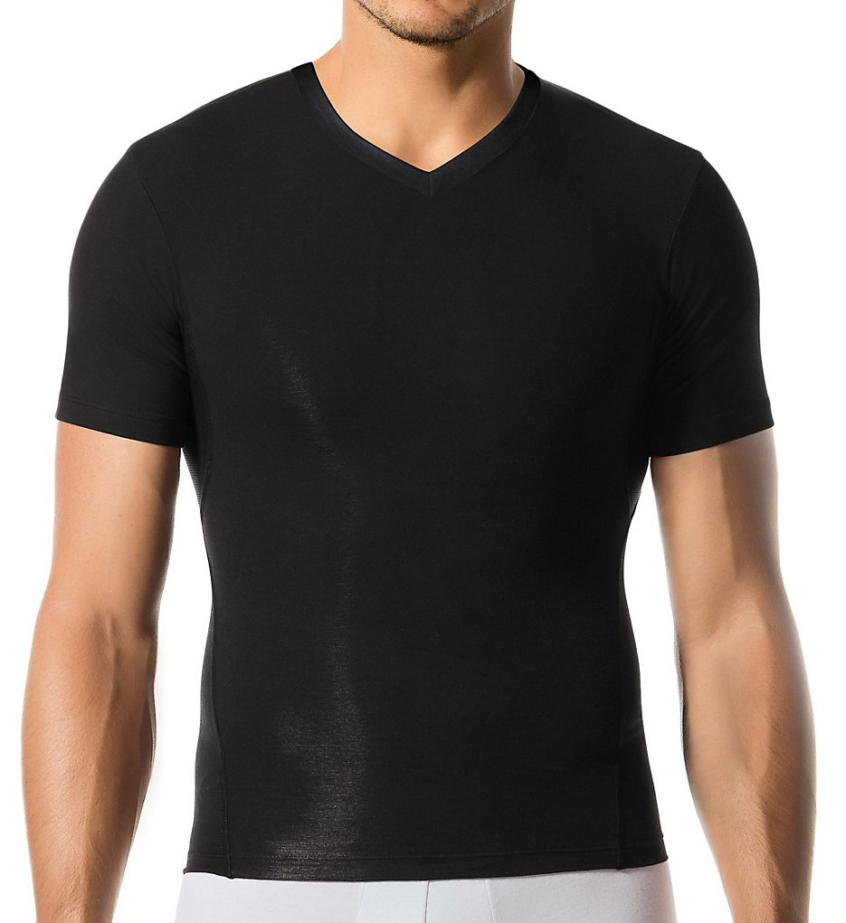 Leo 035014 Soft Control Stay Tuck T-Shirt (Black)