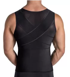 Firm Compression Front Hook Vest w/ Back Support Black L