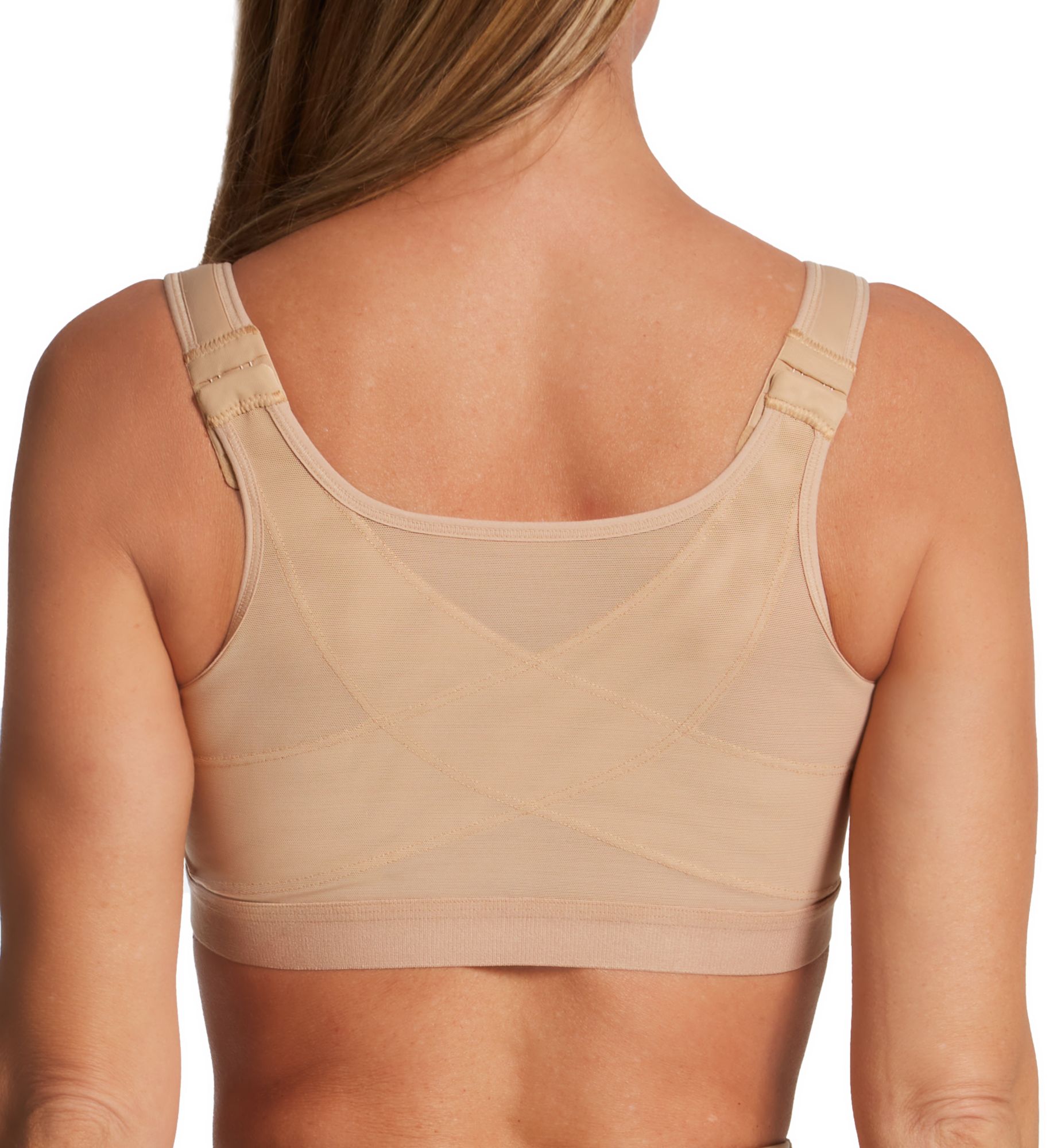 Leonisa Posture Corrector Back Support Wireless Bra Golden Nude 34D  - Image 2