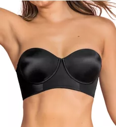 Strapless Longline Slimming Push-Up Bra Black 34B