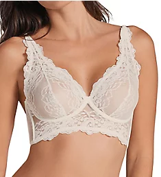 Milan Sheer Lace Bustier Bralette with Underwire Ivory S