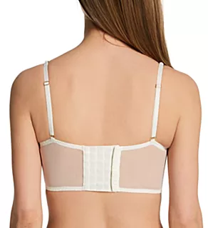 Milan Sheer Lace Bustier Bralette with Underwire Ivory S
