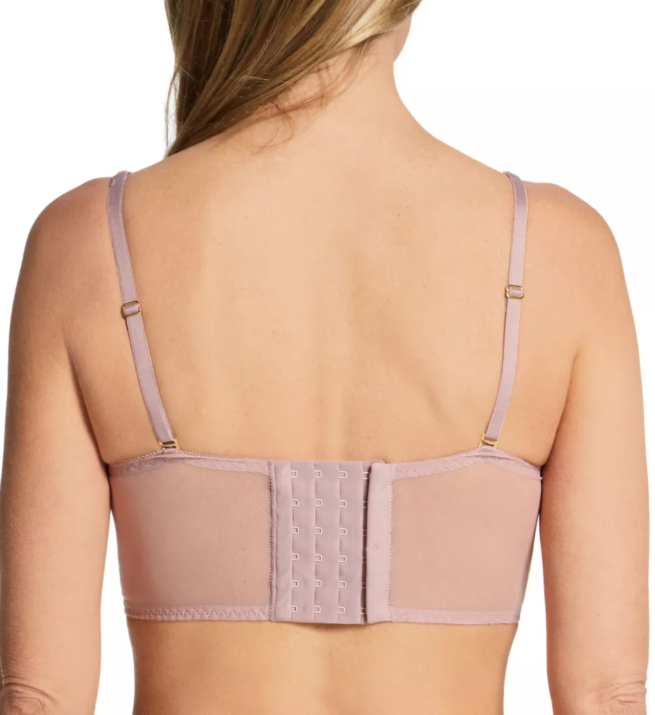 Milan Sheer Lace Bustier Bralette with Underwire Mauve M