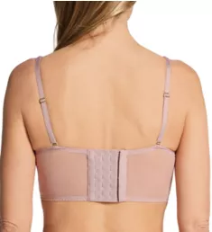 Milan Sheer Lace Bustier Bralette with Underwire Mauve M