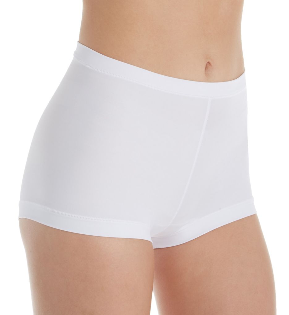 Leonisa Women's Perfect Fit Boyshort Panty in White | Size Medium | HerRoom.com