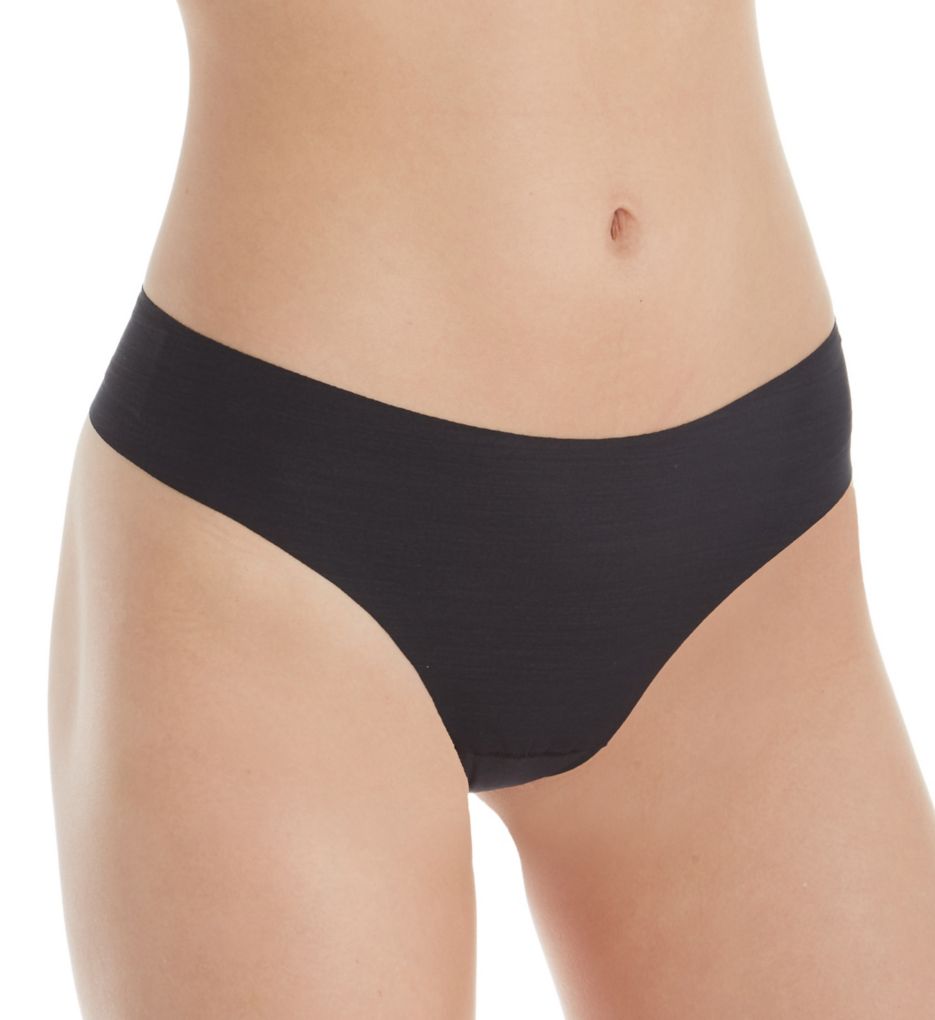 Leonisa Women's No Ride-Up Seamless Thong Panty in Black | Size Small | HerRoom.com