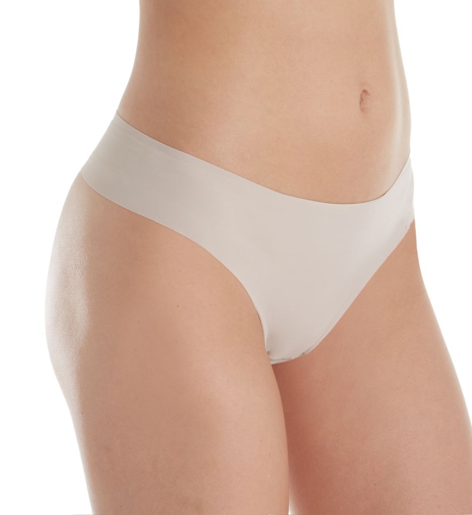 Leonisa Women's No Ride-Up Seamless Thong Panty in Beige | Size Small | HerRoom.com