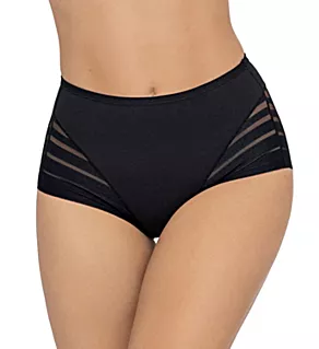 Lace Stripe Undetectable Classic Shaper Panty Black 3X
