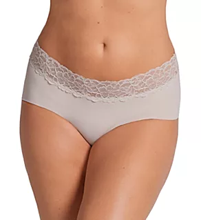 Ultra Light Lace Trim Hipster Panty Nude S