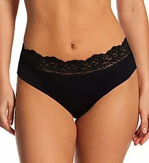 Ultra-Light Lace Waistband Cheeky Panty Black S