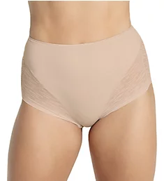 High-Waisted Sheer Lace Shaper Panty Nude S