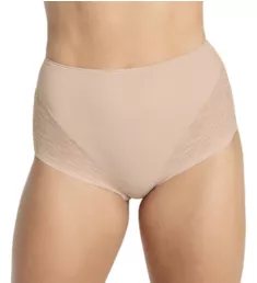 High-Waisted Sheer Lace Shaper Panty Nude S