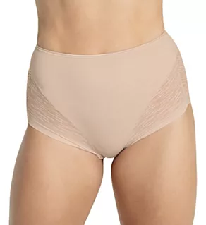 High-Waisted Sheer Lace Shaper Panty Nude S